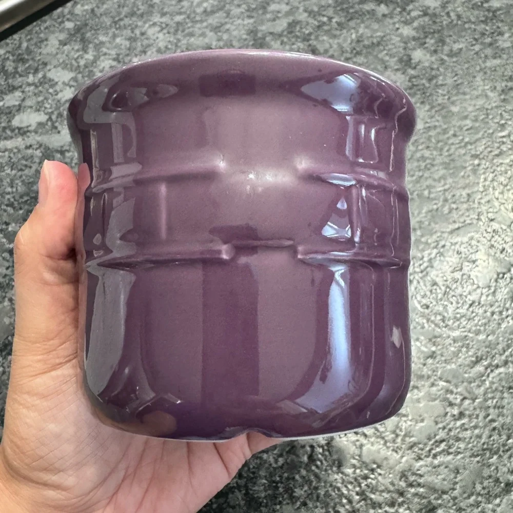 Longaberger small canister bowl eggplant - Picture 4 of 7